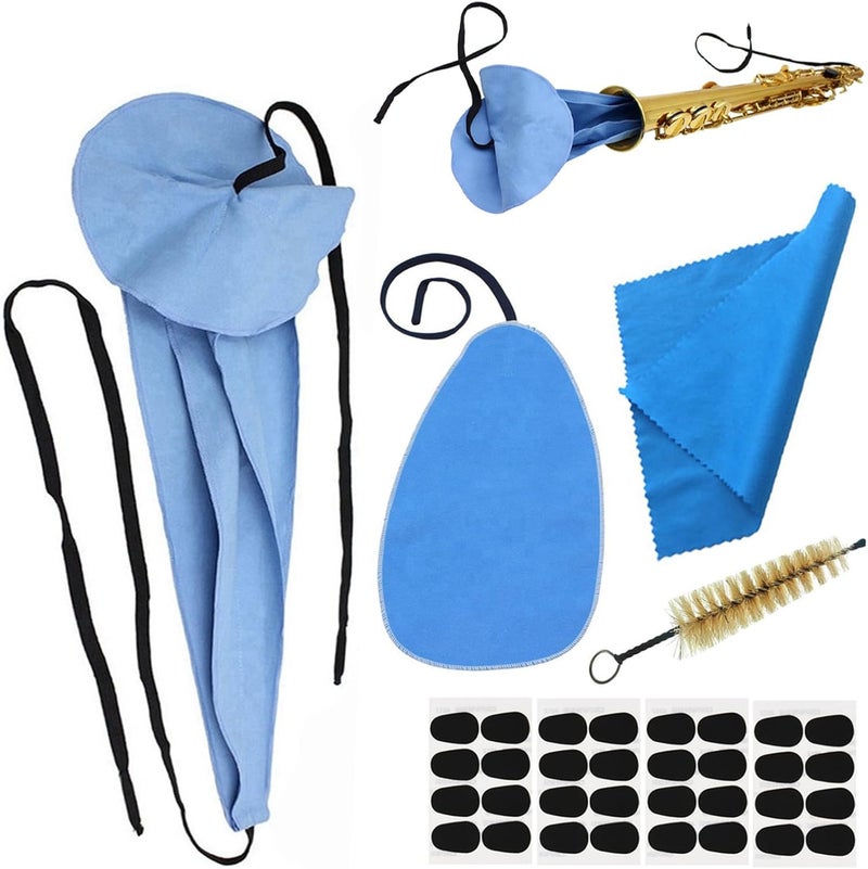 REMAGIC Alto/Tenor/Soprano Saxophone Cleaning Swab Kit, Microfiber Sax Cleaning Cloth for Alto Tenor Clarinet Flute and other Wind & Woodwind Strument, Clarinet Flute Trumpet Cleaning Kit, Mouthpiece Brush - Image 1